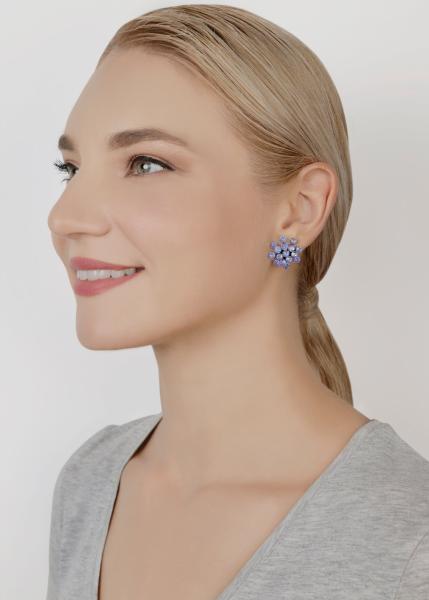 Blue/lila - Magic Fireball - Konplott earrings